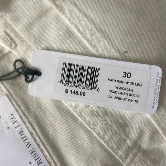 0306 - WEWOREWHAT High Rise Wide Leg Rigid Linen size 30 - Picture 4 of 5